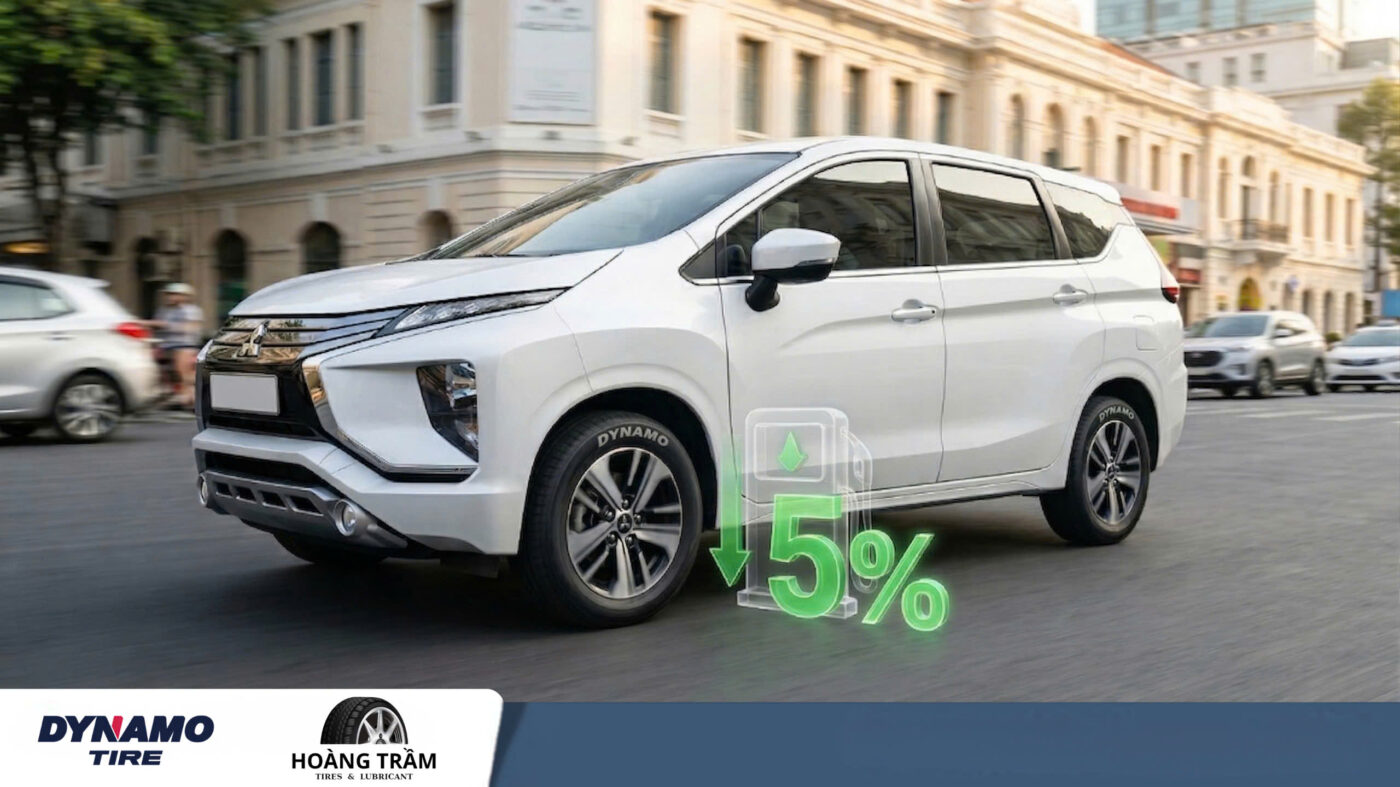 Khách hàng thay lốp Dynamo tiết kiệm nhiên liệu tại Hoàng Trầm Tires