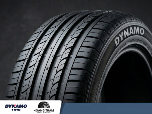 Chi tiết kích thước lốp 185/60R15 và 185/55R16 tương ứng với các dòng xe phổ thông, giúp khách hàng dễ dàng lựa chọn mã gai Dynamo phù hợp tại nhà phân phối Hoàng Trầm.