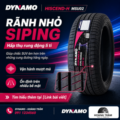 Thiết kế gai lốp chống ồn của Dynamo HISCEND-H MSU02