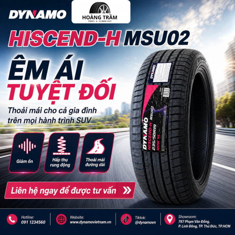 Thay lốp Dynamo HISCEND-H MSU02 cho xe SUV gia đình tại Hoàng Trầm Tires