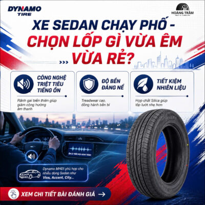 Thay lốp Dynamo STREET-H MH01 cho xe Toyota Vios tại Hoàng Trầm Tires