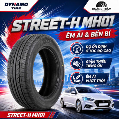 Cận cảnh thiết kế rãnh gai thoát nước của lốp Dynamo STREET-H MH01