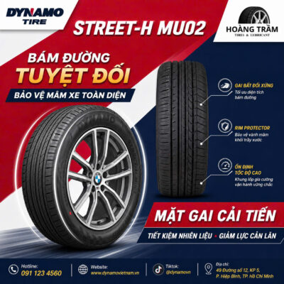 Tính năng Rim Protector bảo vệ mâm xe trên lốp Dynamo STREET-H MU02