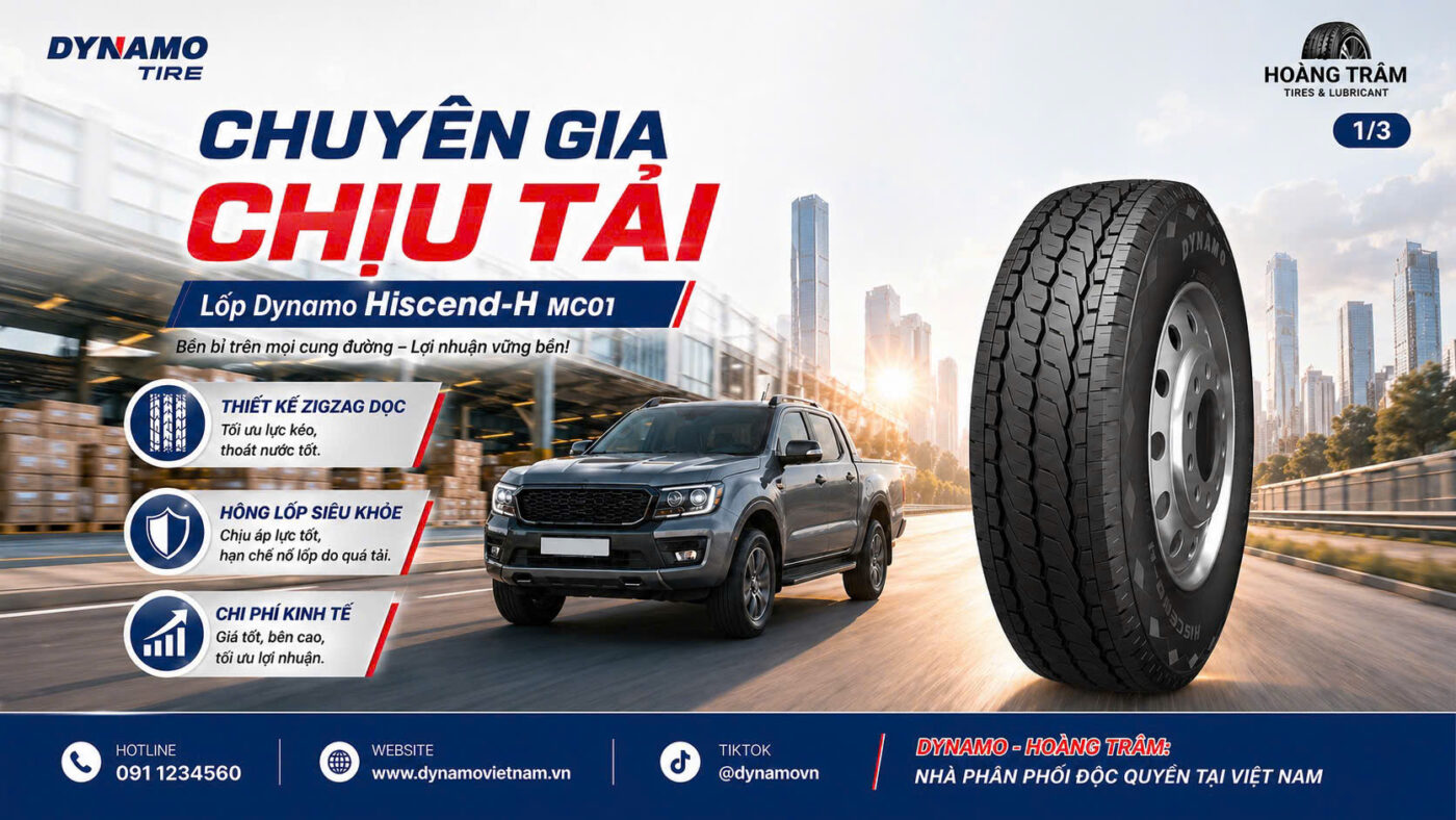 Thiết kế rãnh gai Zigzag chịu tải của lốp Dynamo HISCEND-H MC01