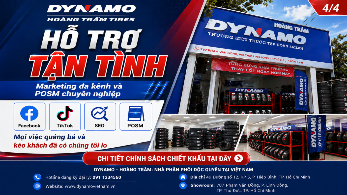 Chính sách hấp dẫn khi làm Đại lý lốp Dynamo