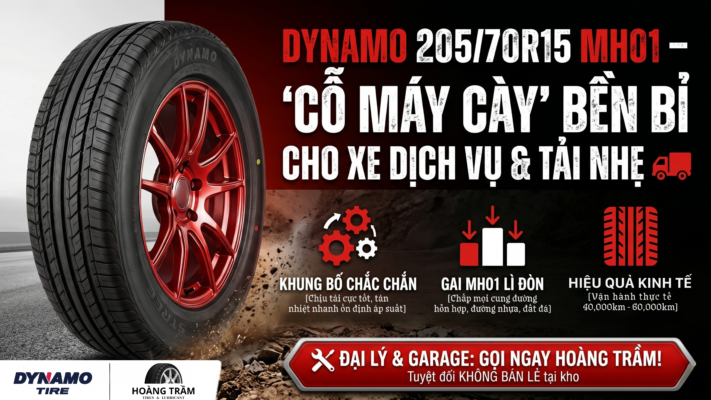 Độ bền vượt trội của dòng lốp dynamo 205/70r15 mh01